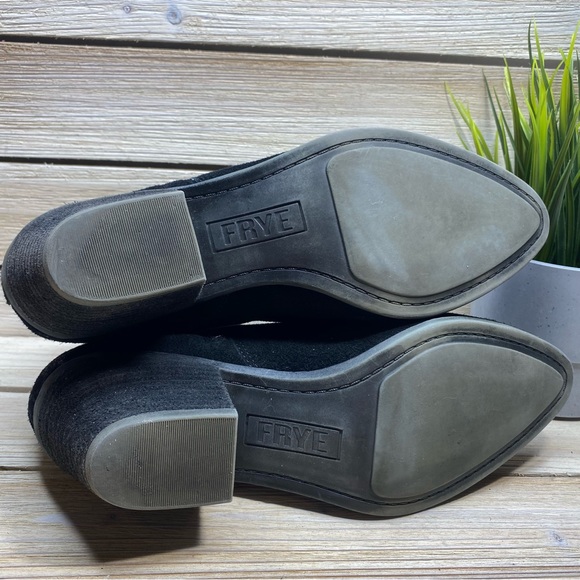FRYE Black Suede Ankle Booties - Size: 8.5 - Picture 2 of 10
